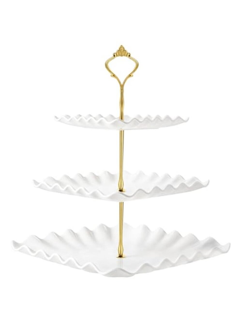 3 Tier Cupcake Stand White Square Dessert Display Tower Wedding Party 18 Cup